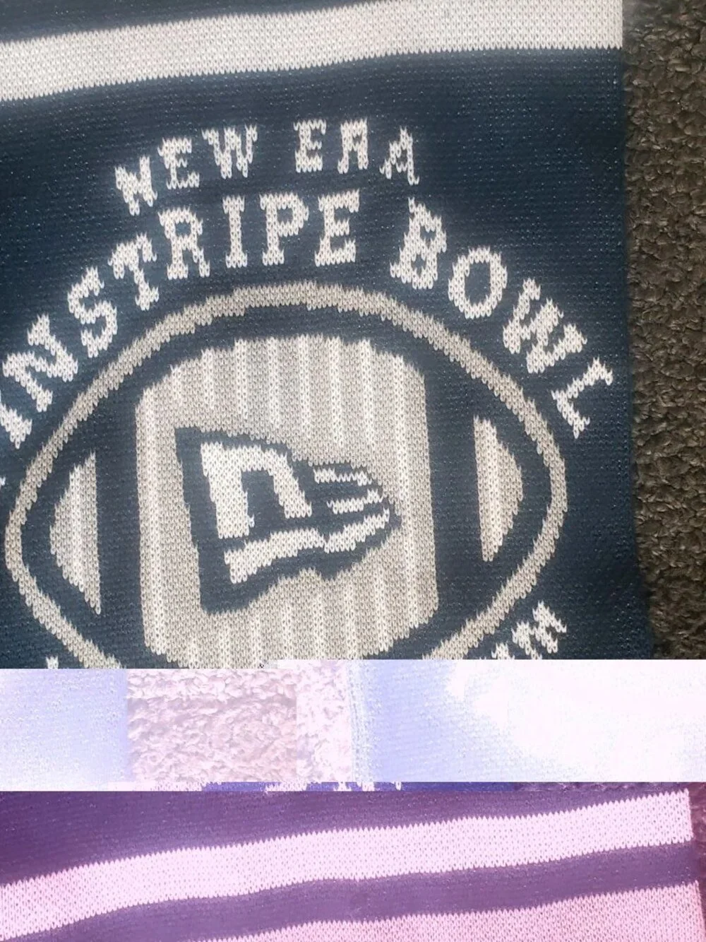 New Era Pinstripe Bowl Adult Yankees Stadium Blue White Scarf